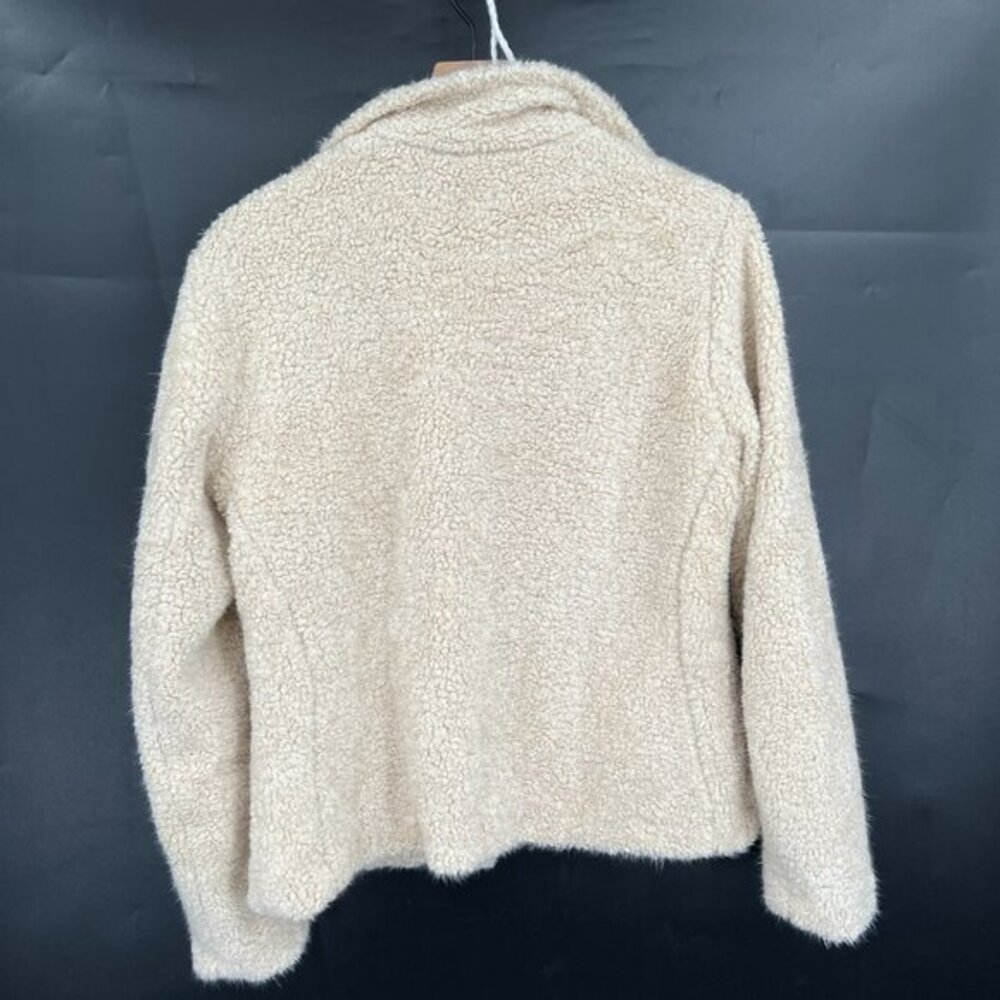 Pendleton full zip faux sherpa grandpa teddy bear jacket cream outdoor hiking M - Picture 8 of 9